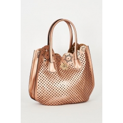 NEW Ladies women  girls ROSE GOLD 2 IN 1 BAG WITH CUT OUT DETAIL